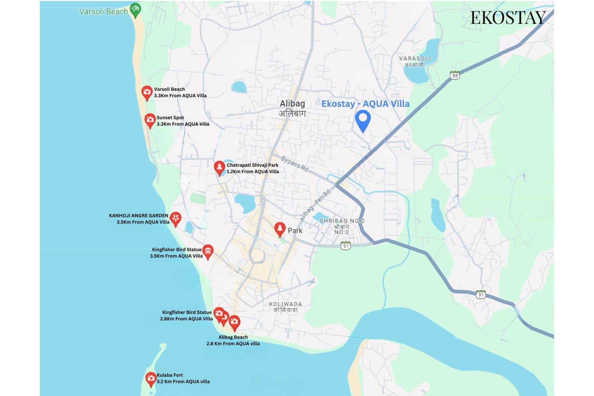 Ekostay - Aqua Villa Alībāg Ngoại thất bức ảnh